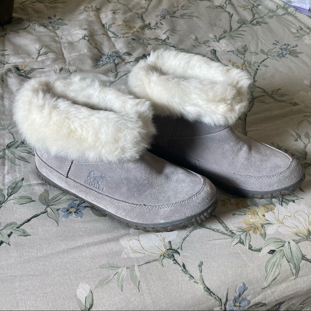 SOREL OUT N ABOUT BOOTIES Gray Size 7/7.5
